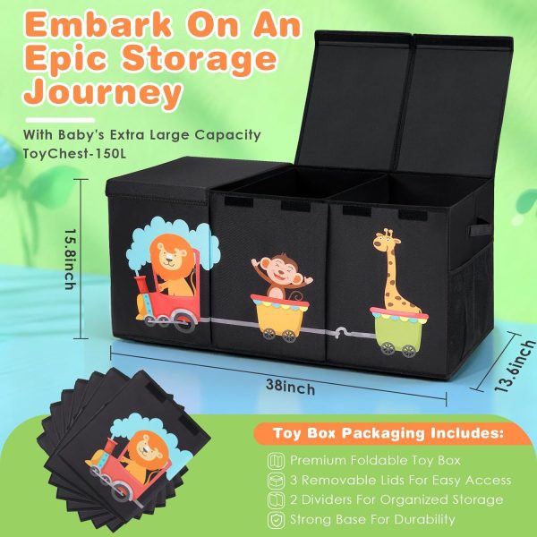 Maxuni Toy Chest Storage Fabric Dinosaur-2