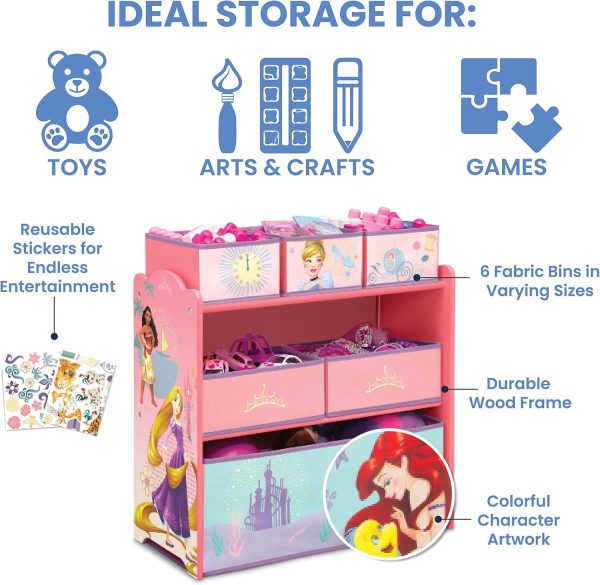Disney Princess Toy Bin Organizer for Kids 3+-3