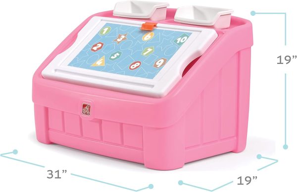 Step2 Toy Box Pink Plastic Organizer for Toddlers-1