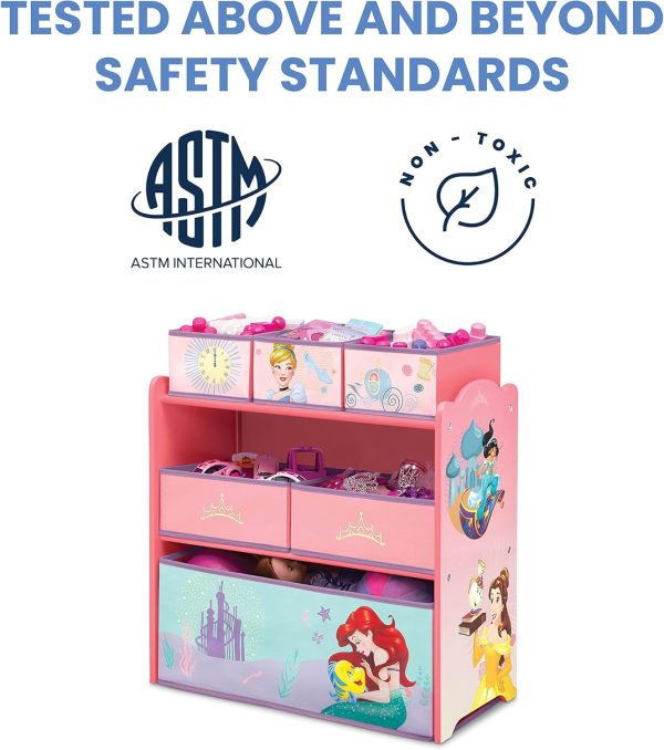 Disney Princess Toy Bin Organizer for Kids 3+-2