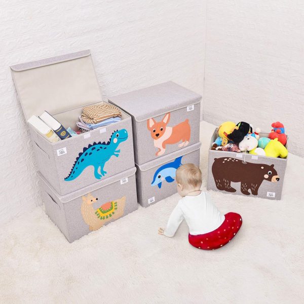 CLCROBD Polyester Toy Chest for Kids-5