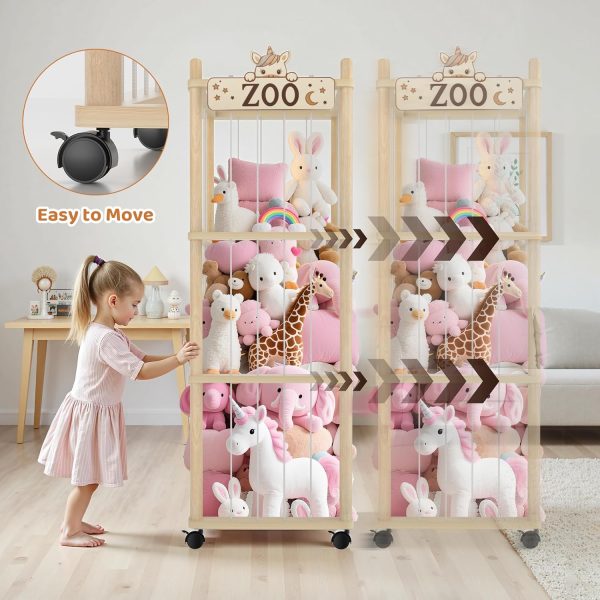 Vecxoty Wooden Stuffed Animal Storage Tower-5