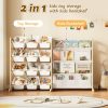 Kids Toy Organizer EXPERLAM Modern Pine Shelf-5