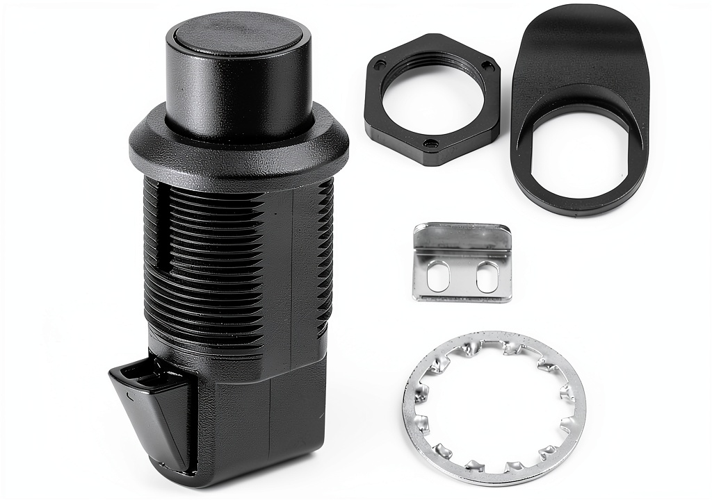 Pavo push button latch for glove box