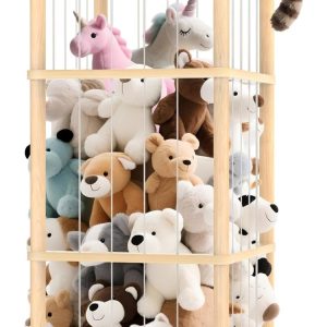Vecxoty Wooden Stuffed Animal Storage Tower-0