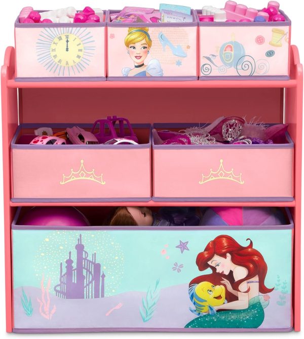 Disney Princess Toy Bin Organizer for Kids 3+-9