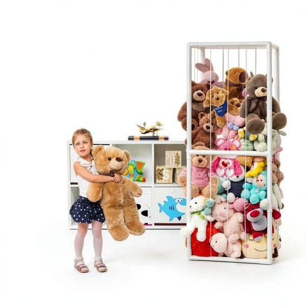 BomSaluka Adjustable White Plastic Toy Storage-5