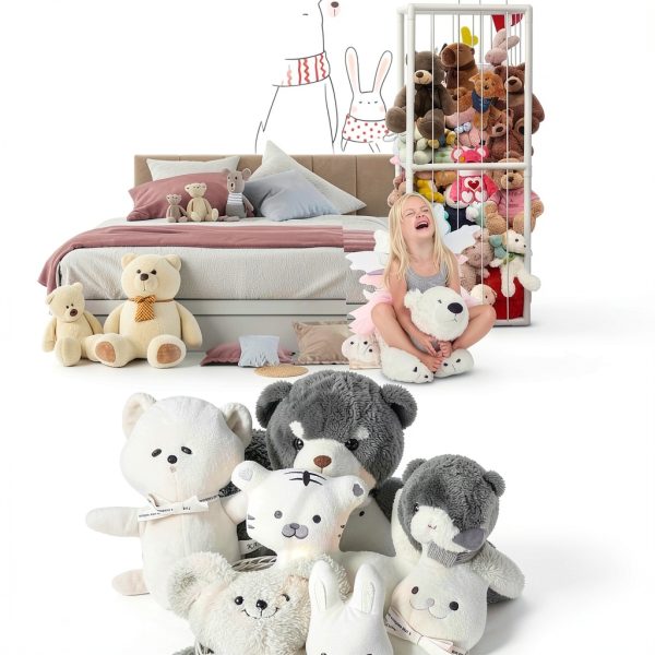 BomSaluka Adjustable White Plastic Toy Storage-3
