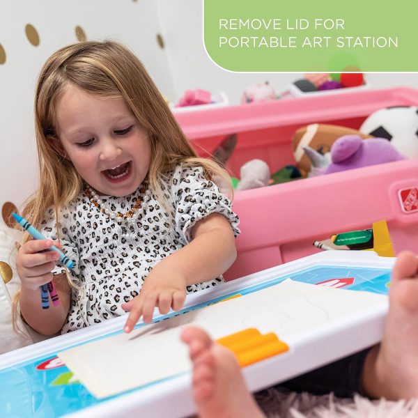 Step2 Toy Box Pink Plastic Organizer for Toddlers-5