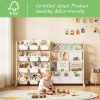 Kids Toy Organizer EXPERLAM Modern Pine Shelf-1