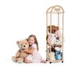 Quewoll Wooden Plush Toy Storage Organizer-1
