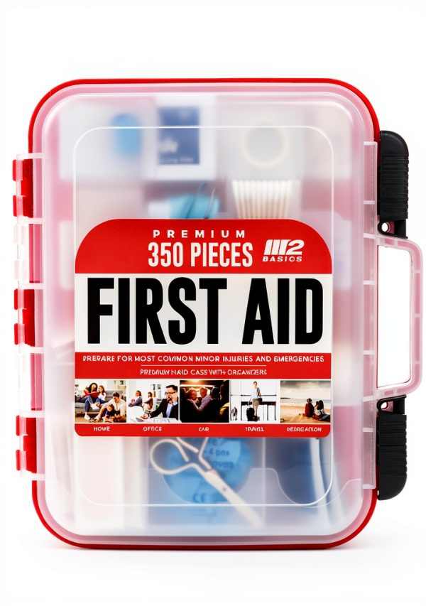 First Aid Kit M2 BASICS 350 Piece Emergency Dual Layer Hard Case OSHA-8