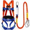 Safety Harness TRSMIMA Full Body Roofing Harness with Shock Lanyard-0