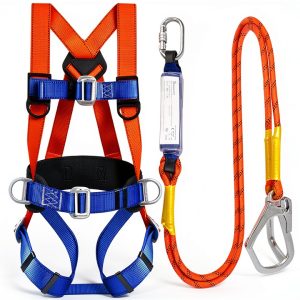 Safety Harness TRSMIMA Full Body Roofing Harness with Shock Lanyard-0