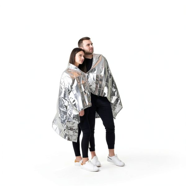 Emergency Mylar Thermal Blanket QIO CHUANG 4-Pack Orange 84x55in-4