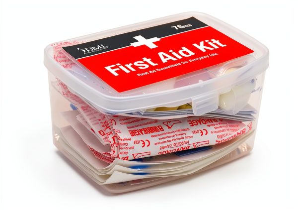 First Aid Kit 76-Piece Portable Water-Resistant Case by HealthSmart-3