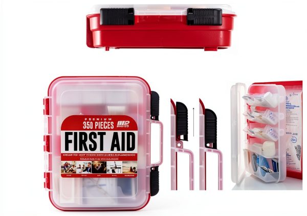 First Aid Kit M2 BASICS 350 Piece Emergency Dual Layer Hard Case OSHA-3