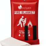 Emergency Fire Blanket Lancryen 40x40 Red 1 Pack Fiberglass-0