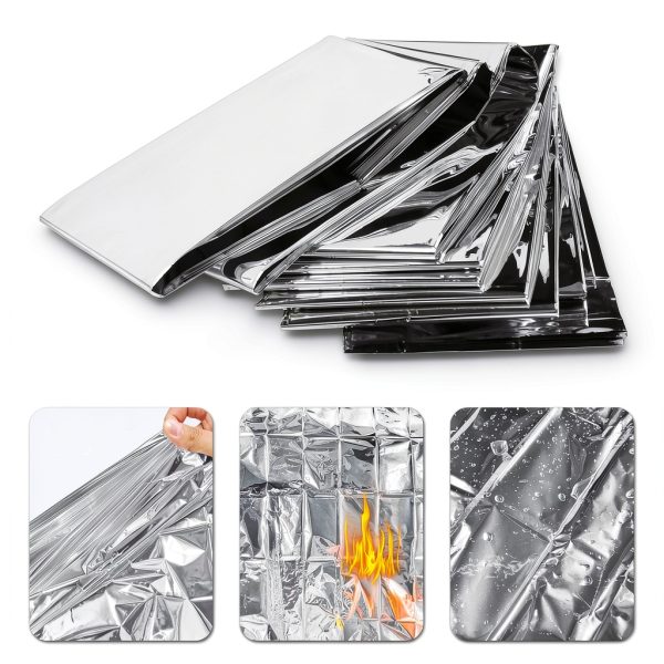 Emergency Mylar Thermal Blankets,Space Blanket Survival kit Camping Blanket, Perfect for Outdoors, Hiking, Survival, Bug Out Bag,Marathons or First Aid-3