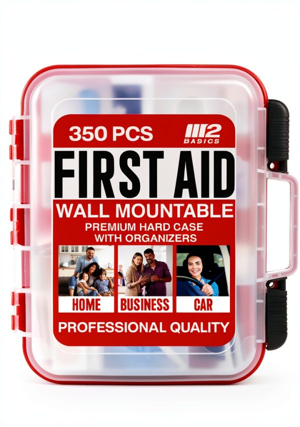 First Aid Kit M2 BASICS 350 Piece Emergency Dual Layer Hard Case OSHA-0