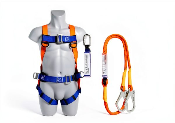 Safety Harness TRSMIMA Full Body Roofing Harness with Shock Lanyard-1