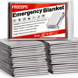 6 Pack Emergency Mylar Blanket, Emergency Blanket Space Blanket Survival Rescue Insulating Reflective foil kit Outdoors Hiking Camping Blanket Perfect for Outdoors, Hiking, Camping Survival-0