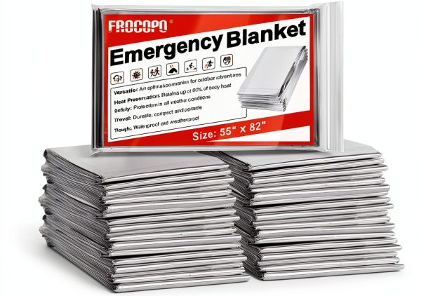 6 Pack Emergency Mylar Blanket, Emergency Blanket Space Blanket Survival Rescue Insulating Reflective foil kit Outdoors Hiking Camping Blanket Perfect for Outdoors, Hiking, Camping Survival-0