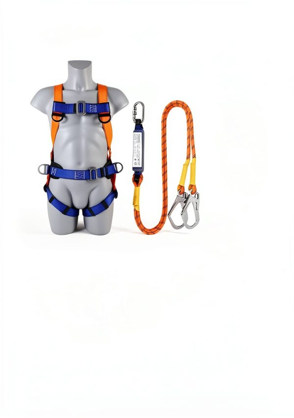 Safety Harness TRSMIMA Full Body Roofing Harness with Shock Lanyard-5
