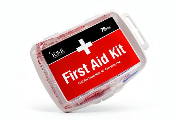 First Aid Kit 76-Piece Portable Water-Resistant Case by HealthSmart-0
