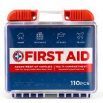 First Aid Kit 110 pc by Be Smart Get Prepared Case with 100 Items-0