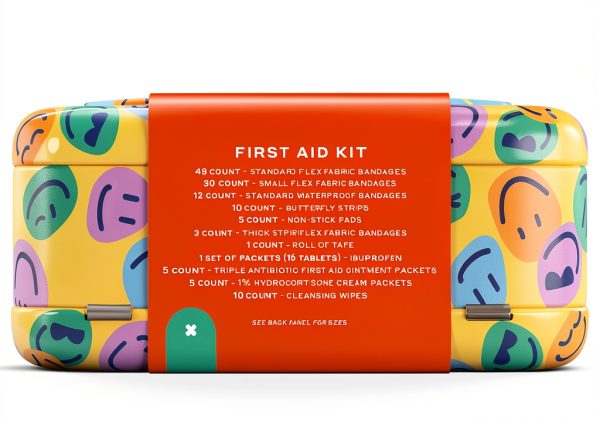 Welly First Aid Kit - Waterproof Bandages, Tape, Ibuprofen - 130 Count-8