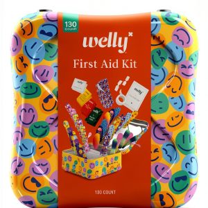 Welly First Aid Kit - Waterproof Bandages, Tape, Ibuprofen - 130 Count-0