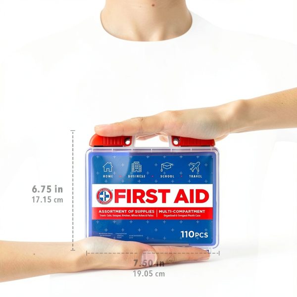 First Aid Kit 110 pc by Be Smart Get Prepared Case with 100 Items-5